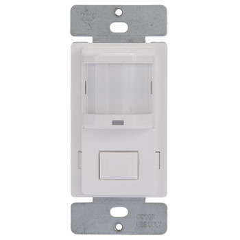 Intermatic IOS-DPBIMF-WH, Residential In-Wall Push Button PIR Occupancy Sensor, No Neutral Required, White_main
