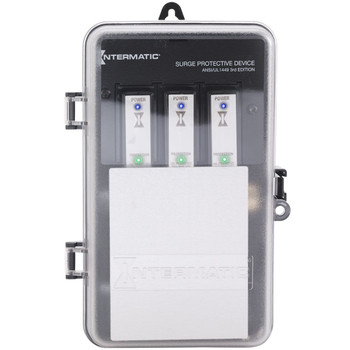 Intermatic IG2240-PK, Surge Protective Device, 6-Mode, 120/240 VAC 1Ph, Type 2, Outdoor Plastic, Connected Equipment Warranty 10yr $25,000_main