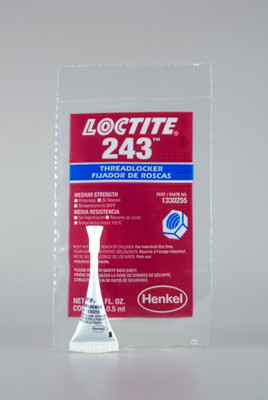 Loctite 243, Blue Medium Strength Threadlocker, 0.5 ml Ampule, 1330255