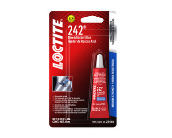 Loctite 242, Blue Medium Strength Threadlocker, 6 ml Tube, 487229