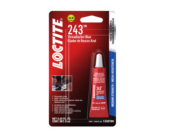 Loctite 243, Blue Medium Strength Threadlocker, 6 ml Tube, 1330799