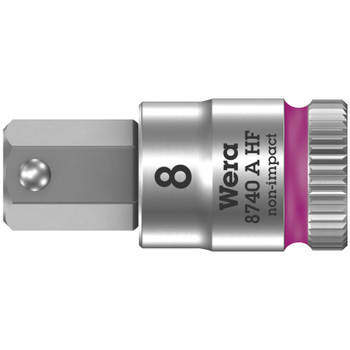 Wera 003332, 8740 A HF Zyklop bit socket with holding function, 1/4" drive, 3 x 28 mm