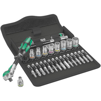 Wera 004016, 8100 SA 6 Zyklop Speed Ratchet Set, 1/4" drive, metric, 28 pieces