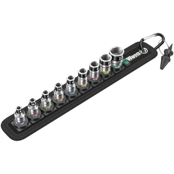 Wera 003880, Belt A 1 Zyklop socket set with holding function, 1/4" drive, 10 pieces