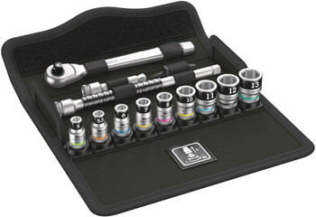 Wera 003756, 8100 SA 12 HF Zyklop Metal Ratchet Set with switch lever, 1/4" drive, metric_main