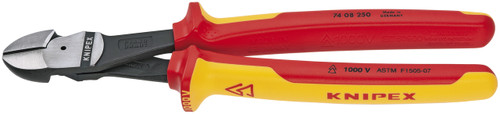 Knipex 74 08 250 US, 10" High Leverage Diagonal Cutters-1000V Insulated_main