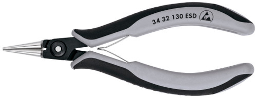 Knipex 34 32 130 ESD, 5 1/4" Electronics Pliers-Round Tips, ESD Handles_main