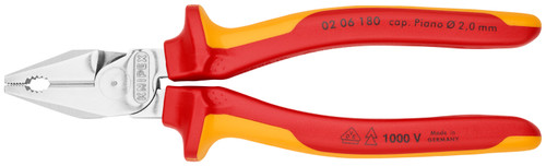Knipex 02 06 0180, 7 1/4" High Leverage Combination Pliers-1000V Insulated_main