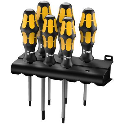 Wera 024410, 977/6 TORX® Screwdriver set Kraftform Wera: Chiseldriver and rack, 6 pieces