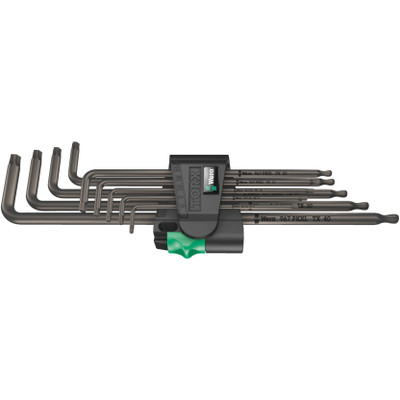 Wera 024460, 967/9 TX XL 1 TORX® L-key set, long, 9 pieces