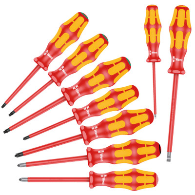 Wera 133355, 160 i/162 i/167 i/9 Screwdriver set Kraftform Plus Series 100, 9 pieces
