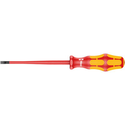 Wera 006440, 160 iS VDE Insulated screwdriver with reduced blade diameter for slotted screws, 0.6 x 3.5 x 100 mm