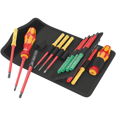 Wera 006611, Kraftform Kompakt VDE 17 Universal 1 Tool finder, 17 pieces