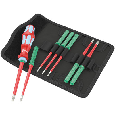 Wera 006630, Kraftform Kompakt VDE Stainless 8 extra slim 1 Tool finder, 8 pieces