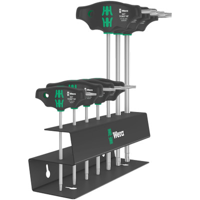 Wera 023456, 467/7 Torx® HF Set 2 Screwdriver Set T-Handle Torx® Screwdrivers With Holding Function, 7 Pieces