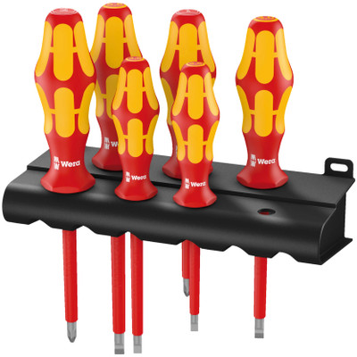 Wera 006145, 160 i/6 Rack Screwdriver Set Kraftform Plus Series 100 + Rack, 6 Pieces