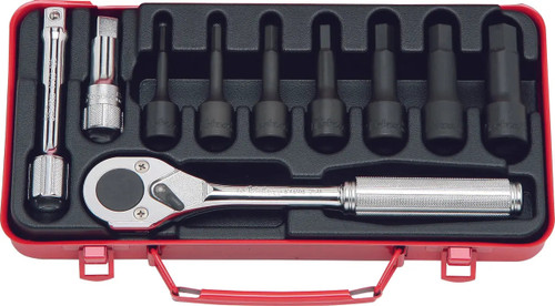 Koken 4227M, 1/2 Sq. Dr. 10 Piece Hex Bit Socket set  5-17mm
