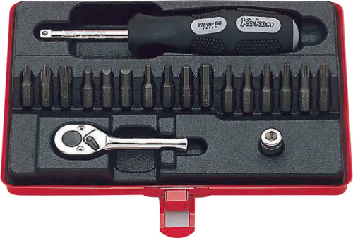 Koken 2276, 1/4 Sq. Dr. Bit set      19 pieces