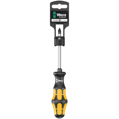 Wera 100080, 918 SPZ SB Screwdriver For Pozidriv Screws, PZ 1 x 80 mm