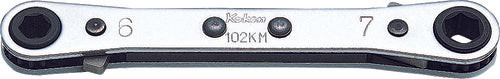 Koken 102KM-14X17, Ratcheting Ring Wrench  14x17mm 6 point Length 200mm Reversible_main