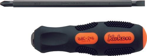 Koken 168C-2X6, Interchangeable Screwdriver  PH2 x 6mm  Length 210mm_main