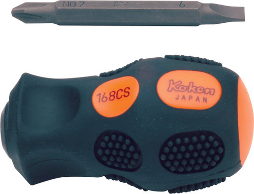 Koken 168CS-2X6, Interchangeable Screwdriver  PH2 x 6mm Stubby Length 86mm_main