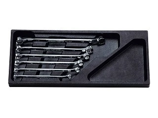 Nepros NTM206, Low Offset Box-End - Standard Wrench Set (12pt.) Metric (6pcs.)