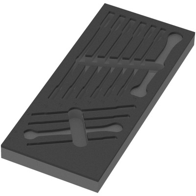 Wera 137330, 9830 Foam Insert 6000 Joker Set 1, Empty, 172 x 30 x 392 mm