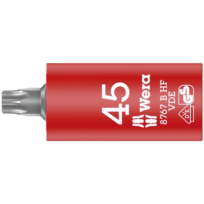 Wera 004920, 8767 B VDE HF Torx® Zyklop Bit Socket, Insulated, With Holding Function, 3/8" Drive, TX 20 x 55 mm
