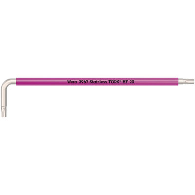 Wera 022680, 3967 SXL HF Torx® L-Key Multicolour With Holding Function, Long, Stainless, TX 8 x 90 mm