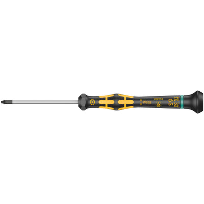 Wera 030113, 1567 Torx® BO ESD Kraftform Micro Screwdriver For Tamper-Proof Torx® Screws, TX 6 BO x 60 mm