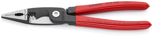 Knipex 8" Electrical Installation Pliers – Crimper, Cutter, Stripper, Long Nose – Model 13818, Made In Germany