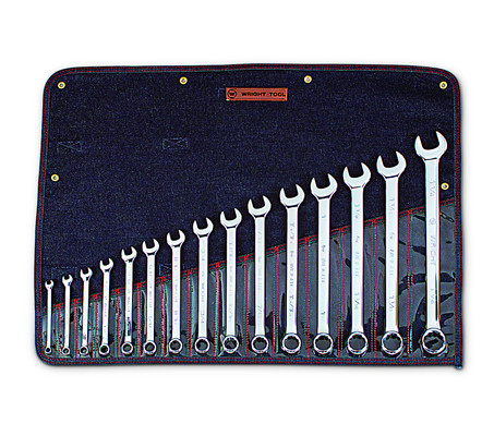 Wright tool 915, Combination Wrench WRIGHTGRIP 2.0 15 Piece Set - 12 Point Full Polish 5/16" - 1-1/4"_main