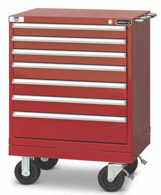 Wright tool WRCHD2907RD, Heavy Duty Roller Cabinet 29" 7 Drawer Red 29-1/4"W x 41"H x 21-1/2"D_main
