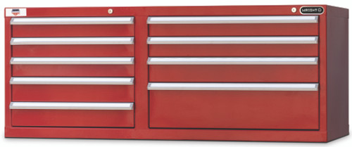 Wright tool WTCHD5209RD, Heavy Duty Top Chest 52" 9 Drawer Red 52-1/2"W x 20-3/4"H x 21-1/2"D_main