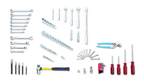 Wright tool 161, 97 Piece Fractional Basic Service Set 1/4", 3/8" & 1/2" Drives, Tools Only_main