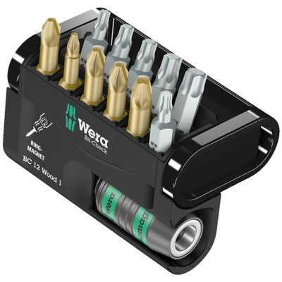 Wera 057423, Bit-Check 12 Wood 1, 12 pieces