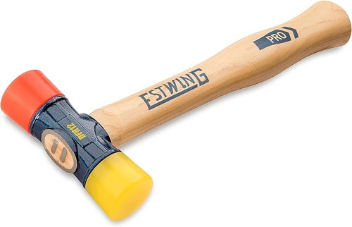 Estwing DFH12, 12 Oz Red And Yellow Rubber Mallet Hammer_main