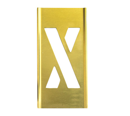 CH Hanson 10008X, Stencil Sort-1" Brass Gothic X_main