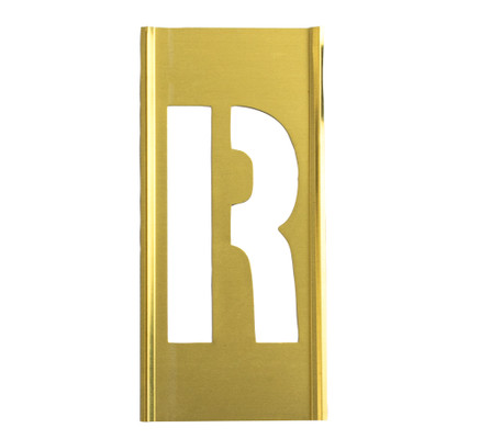 CH Hanson 10014R, Stencil Sort-4" Brass Gothic R_main