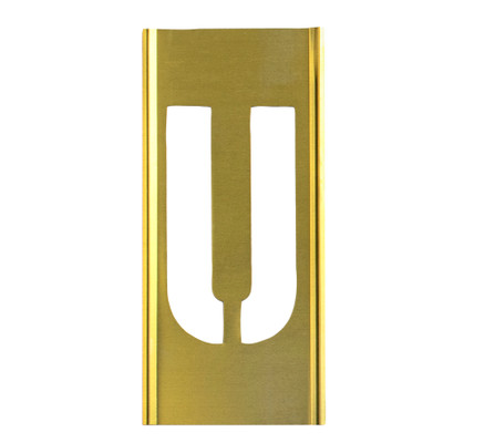 CH Hanson 10016U, Stencil Sort-6" Brass Gothic U_main