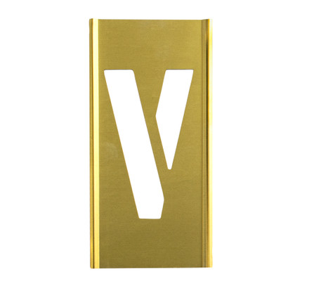 CH Hanson 10160V, Stencil Sort-8" Brass Gothic V_main