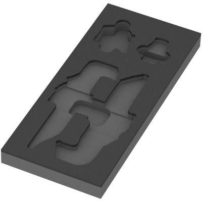 Wera 137340, 9840 Foam insert L-key set 1, empty, 172 x 30 x 392 mm