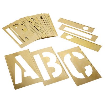 CH Hanson 10167, Stencil Set-Letter 12" Brass 33Pcs._main