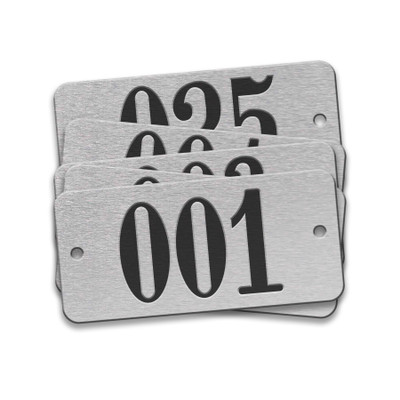 CH Hanson 42610, Tag-001-025 1"x2-1/8" Round Ends Aluminum 25pk_main