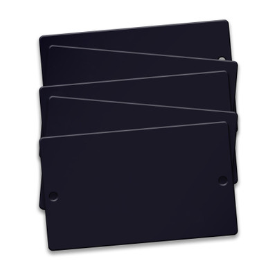 CH Hanson 43412, Tag-3"x5" Round Corners Anodized Aluminum Black 5pk_main