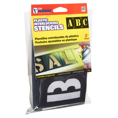 CH Hanson 10193, Stencil Set-Letter/Number 3" PVC 46Pcs._main