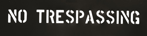 CH Hanson 12403, Stencil-NO TRESPASSING 2" Characters PVC_main