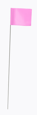 CH Hanson 15081, Stake Flags-21" Staff, 2-1/2"x3-1/2" Flag, Pink Fluorescent 100Pcs_main