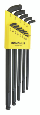 Bondhus 67037, Set 13 Stubby Double Ball Inch L-Wrenches XL (.050-3/8")_main